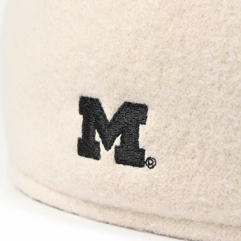 University of Michigan Cream Wool Beret