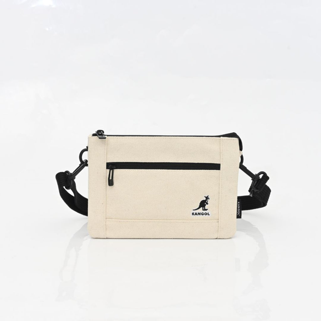 Kangol Dual Zip Crossbody - White