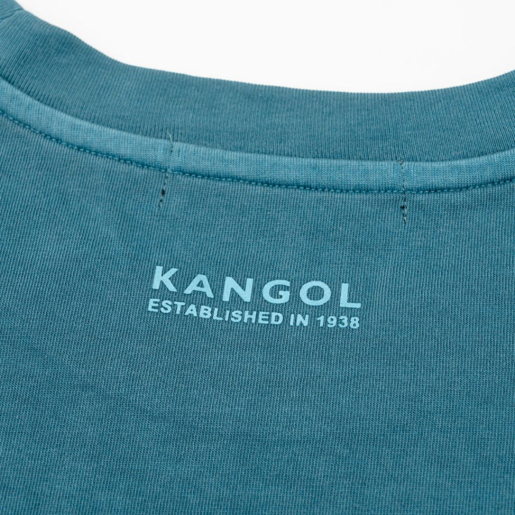 Kangol Embroidered Distressed Tee - Sea Blue