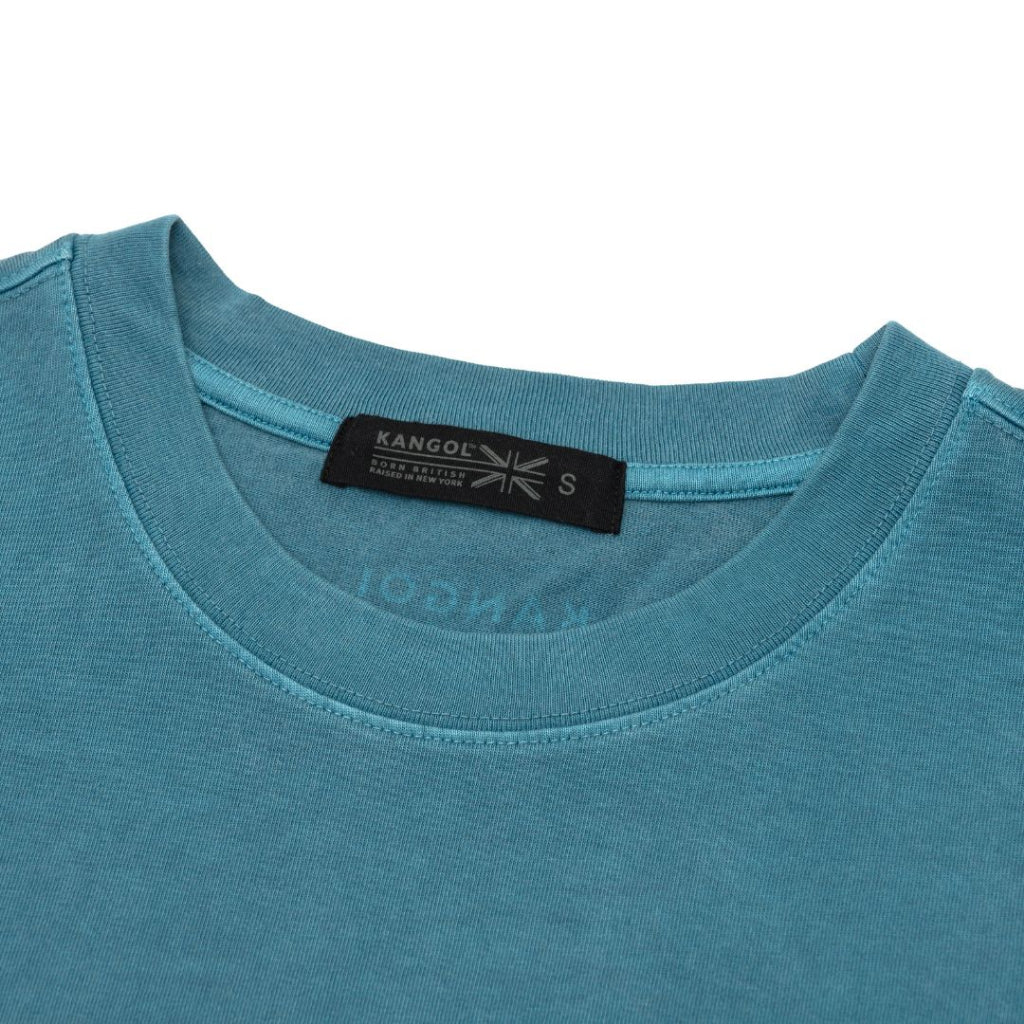 Kangol Embroidered Distressed Tee - Sea Blue